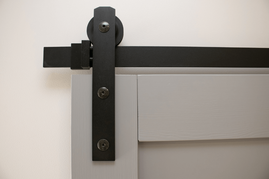 Schiebetürsystem, Schiebetürbeschläge, Schiebesystem Führungsschiene, Holzschiebetüren, graue Schiebetüren, elegantes Schiebesystem