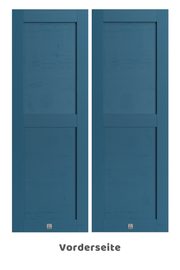 moderne blaue Doppelschiebetüren