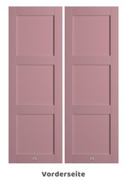 Moderne Doppelschiebetüren in staubiger rosa Farbe