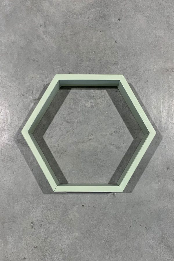 Sechseckiges Holzregal Sechseckiges Holzregal