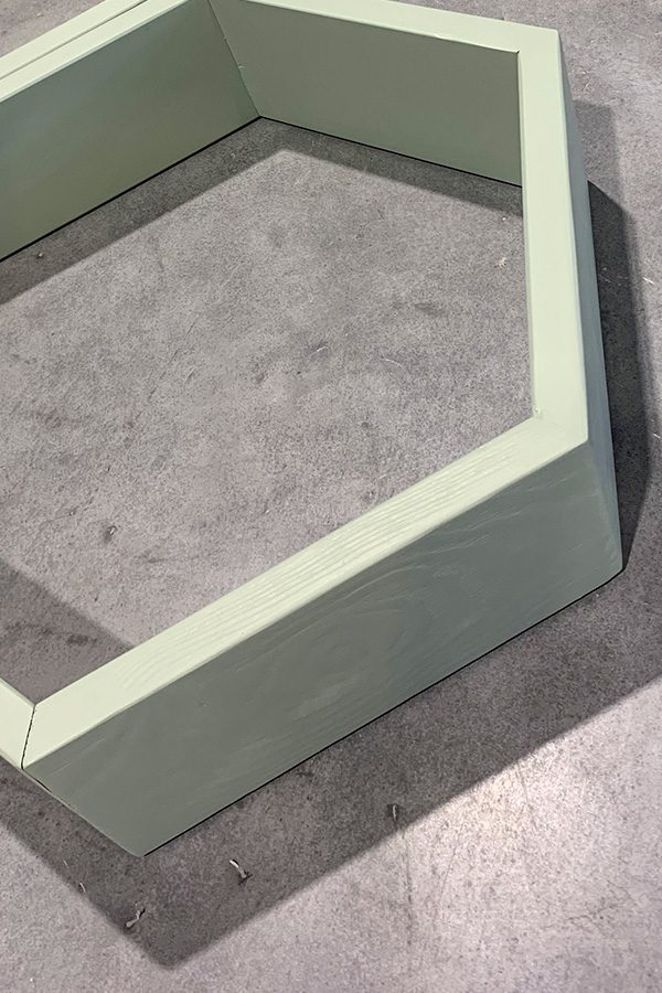 Sechseckiges Holzregal Sechseckiges Holzregal